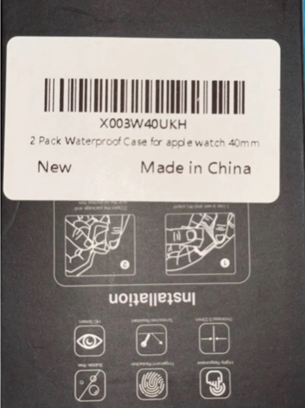 Clear Protective Cover for Smartwatch - Black Trim